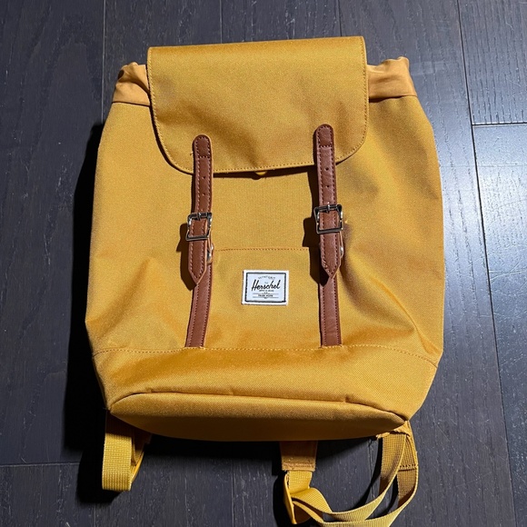 Hershel yellow backpack Little America Backpack Yellow  Chicory Coffee - Picture 1 of 13